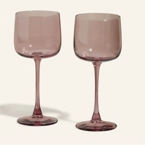 NIB Our Place Rosa Tinted Wine Glasses